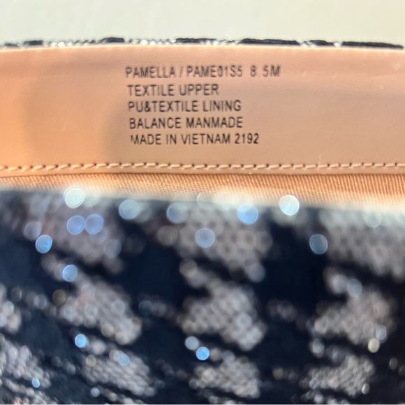 BETSY JOHNSON Pamela black silver shimmer kitten heel knee-high boots size 8.5 - Picture 11 of 13